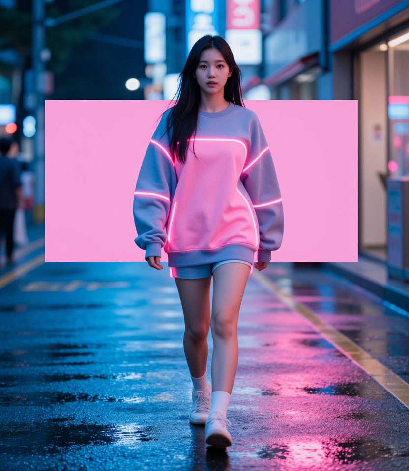 네온 스트릿 패션
