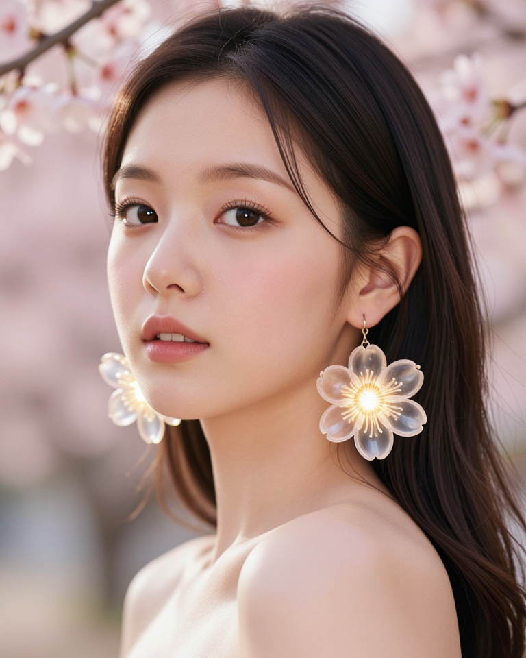 꽃을 머금은 귀걸이