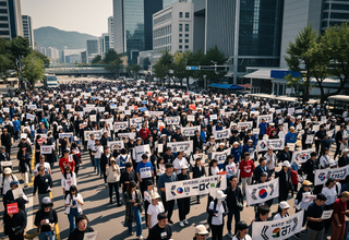국책은행 노동자들, 서울 본사 이전 계획에 반대하며 대규모 집회 개최
