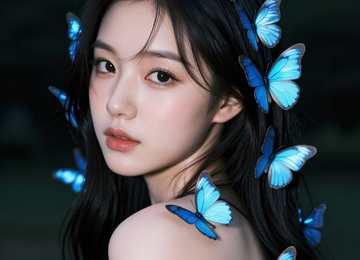빛나는 나비와 소녀