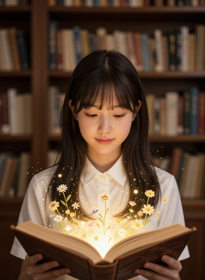 오래된 책 속의 작은 정원