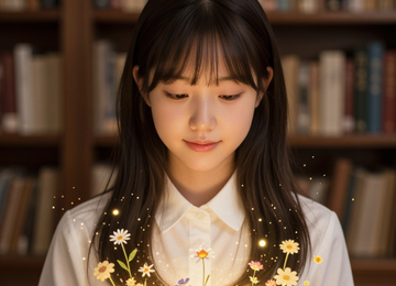 오래된 책 속의 작은 정원
