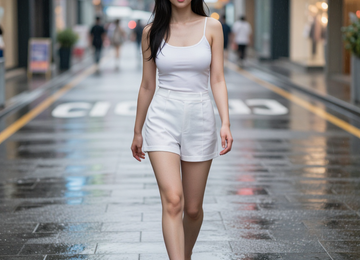 비 온 뒤의 투명한 거리