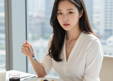 아침 햇살과 그녀