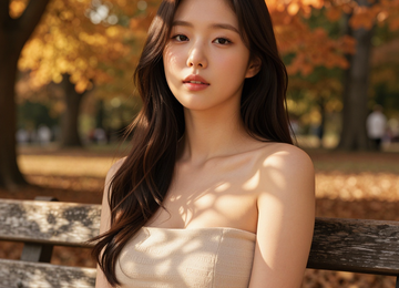 벤치에서 멍 때리기