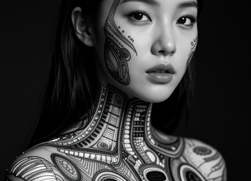 얼굴에 새겨진 패턴
