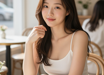 햇살 가득한 오후의 카페