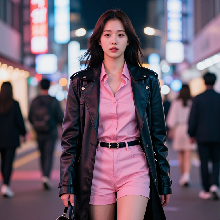 네온 빛의 스트릿 패션