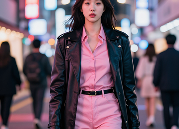 네온 빛의 스트릿 패션