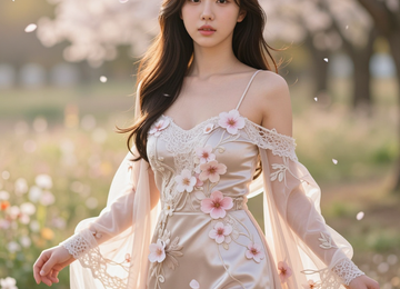꽃잎 드레스의 여인