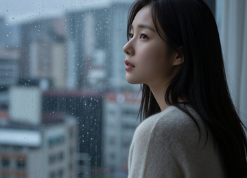 비 오는 날의 창가
