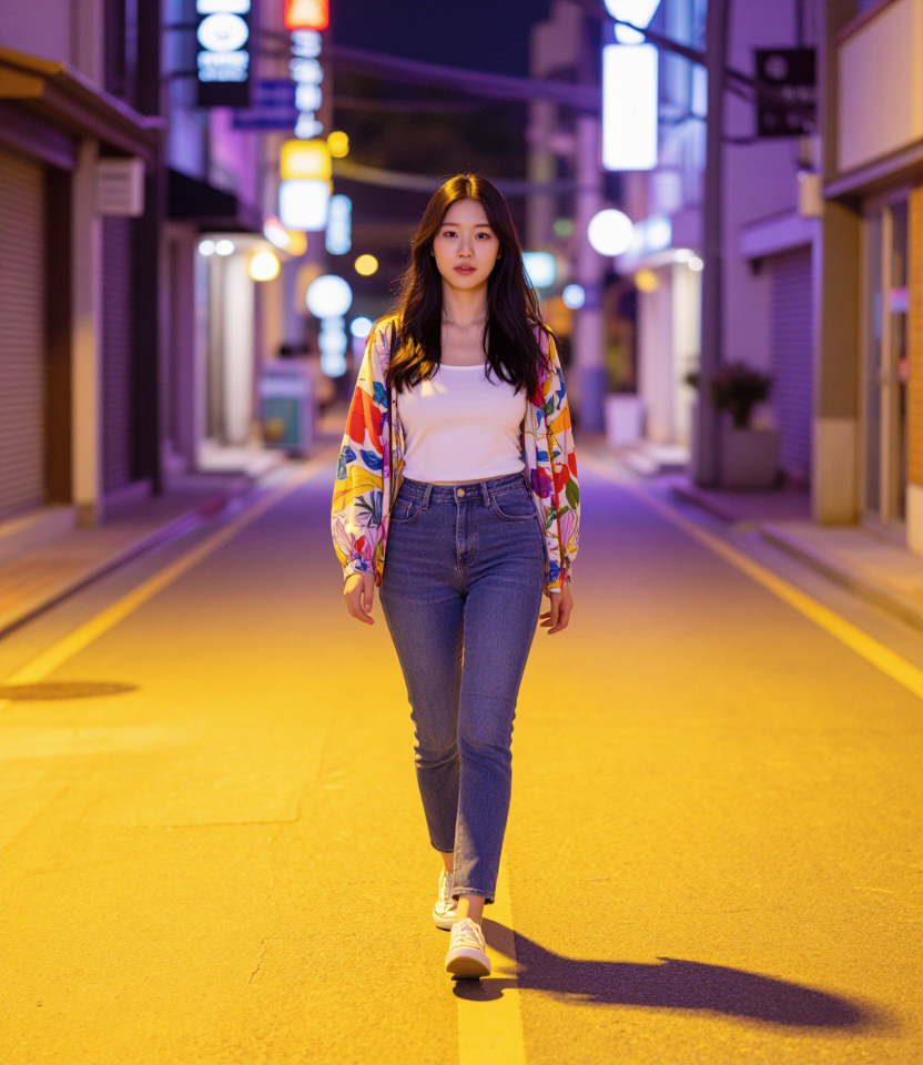 네온 거리의 산책자