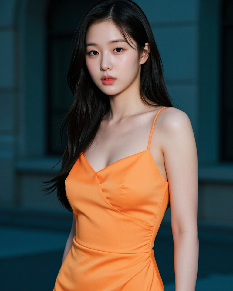 네온 오렌지와 딥 틸