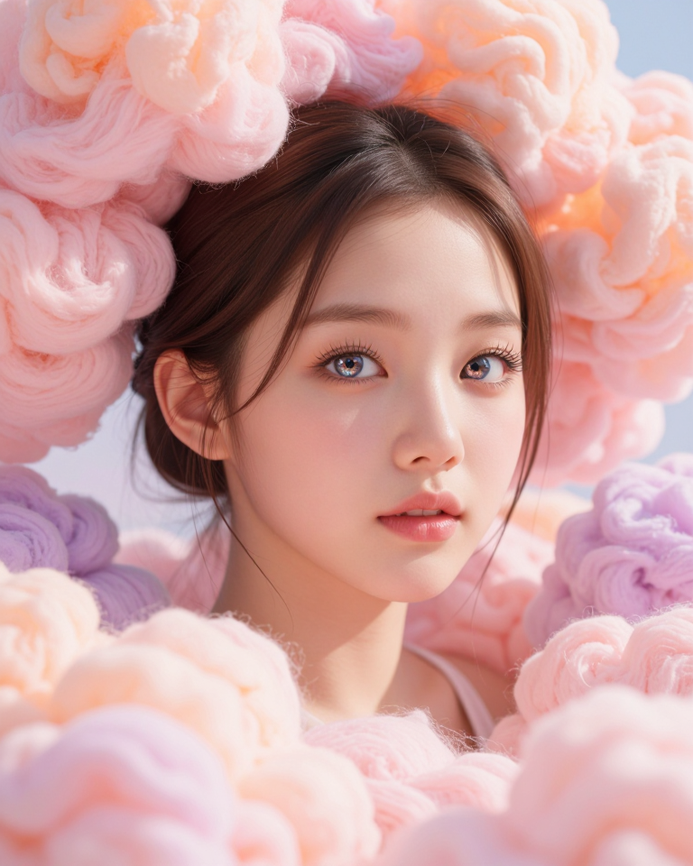 솜사탕 구름 속의 소녀