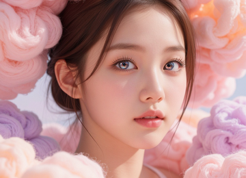 솜사탕 구름 속의 소녀