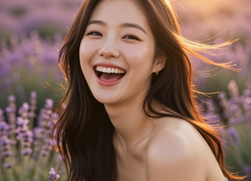 작품 제목: 라벤더 들판의 미소