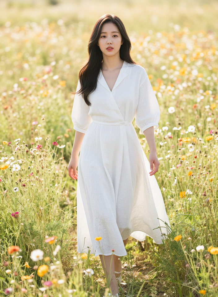 꽃길을 걷는 순간