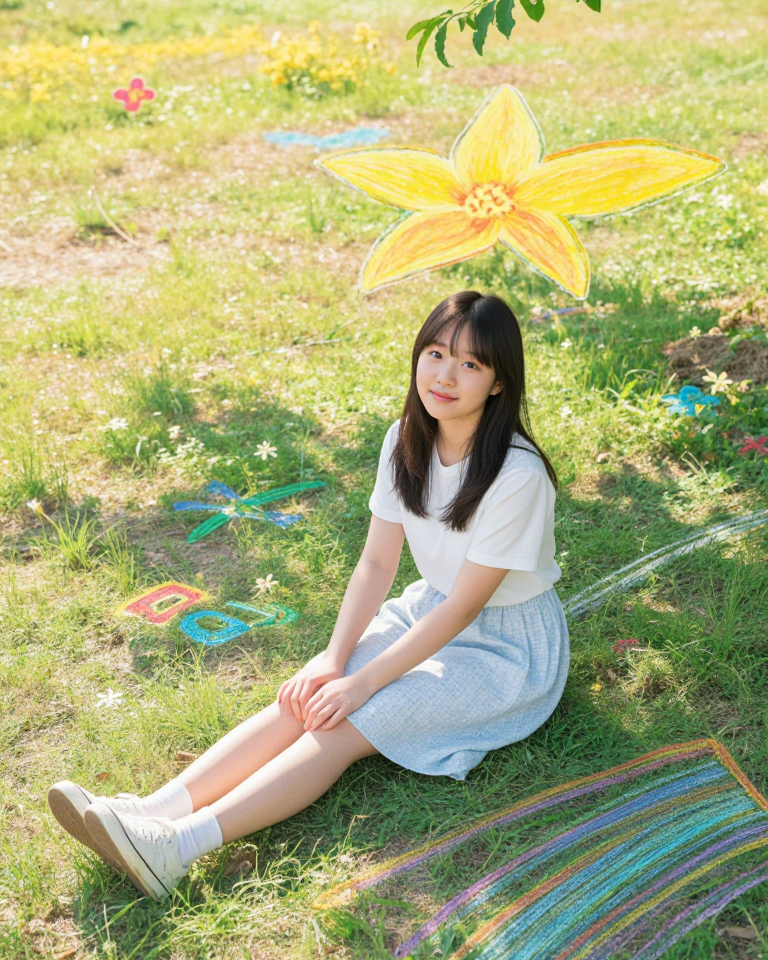 크레파스 숲의 소녀
