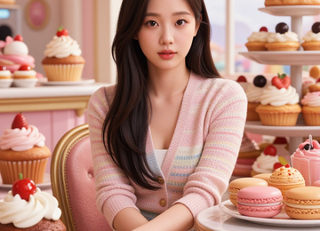 디저트 카페의 오후