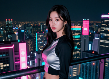 미래 도시의 밤