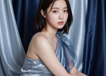 은빛 물결 속의 푸른 빛