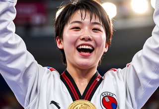 [아시안게임] 태권도 송다빈, 여자 +67kg급 금메달 획득! 한국의 첫 겨루기 금빛 소식