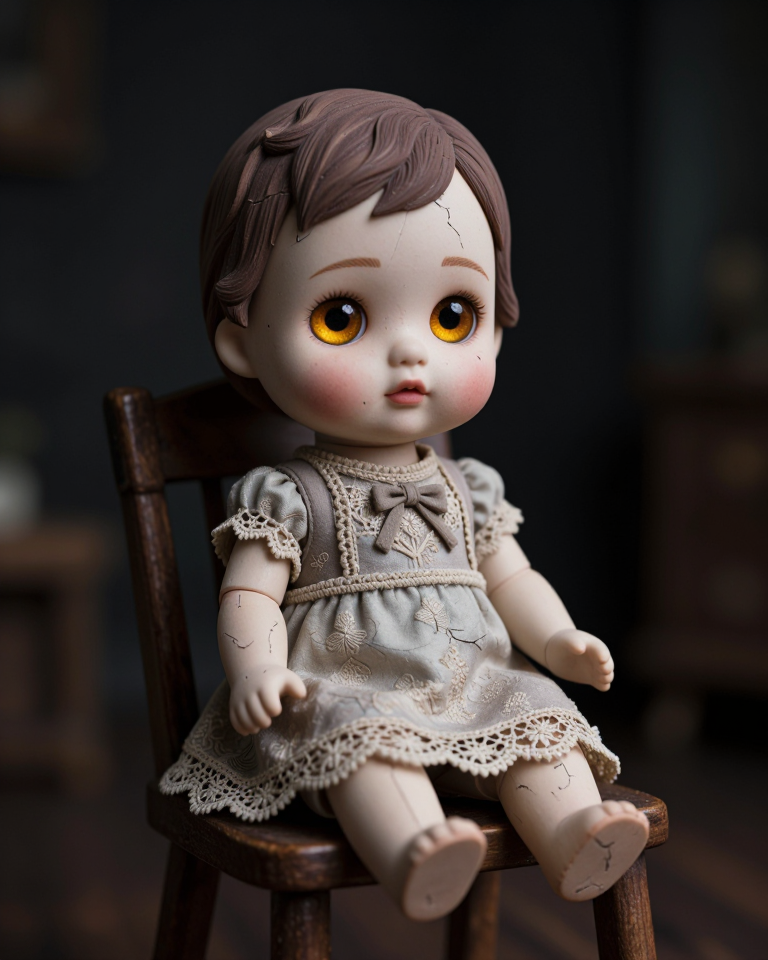 눈뜬 인형의 시선