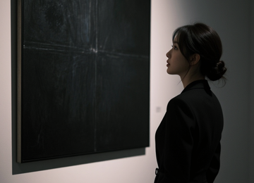 전시회에서의 정적