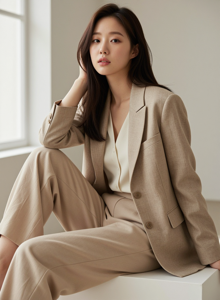 베이지 무드의 오후