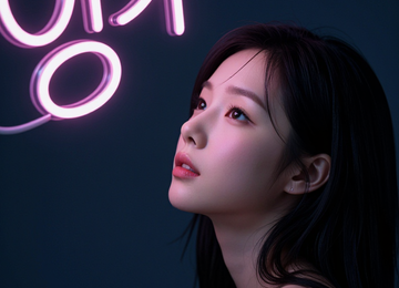 네온 글자에 홀린 듯