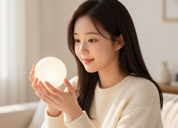 따스한 빛을 담은 소녀