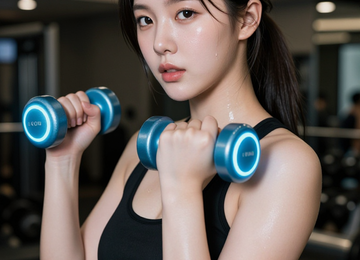 빛나는 덤벨과 그녀