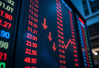 코스피(KOSPI) 지수 6,889.74로 마감, 전 거래일 대비 191.18포인트 하락