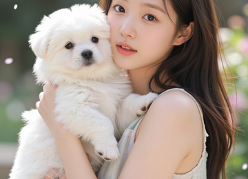 소녀와 구름 강아지