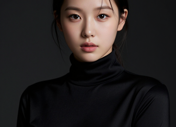 어둠 속의 실크 드레스