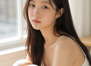오후의 햇살 아래 소녀