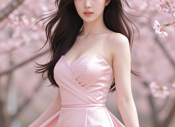 핑크 드레스 모델