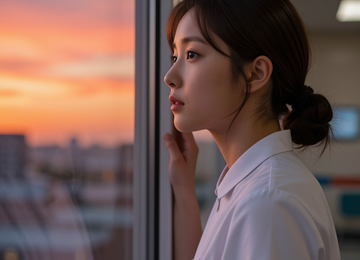 노을빛 아래의 휴식