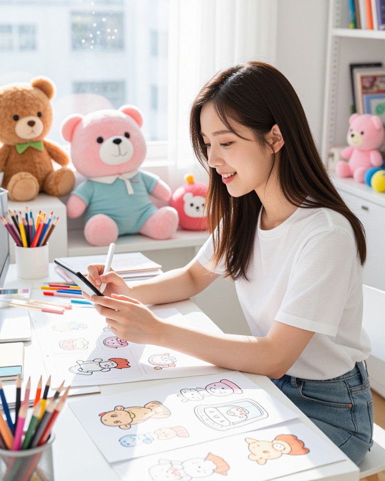 캐릭터 공방의 아침