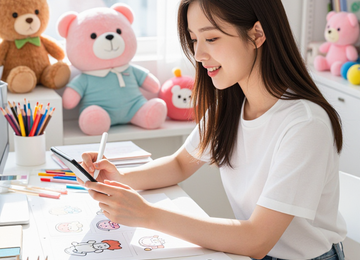 캐릭터 공방의 아침