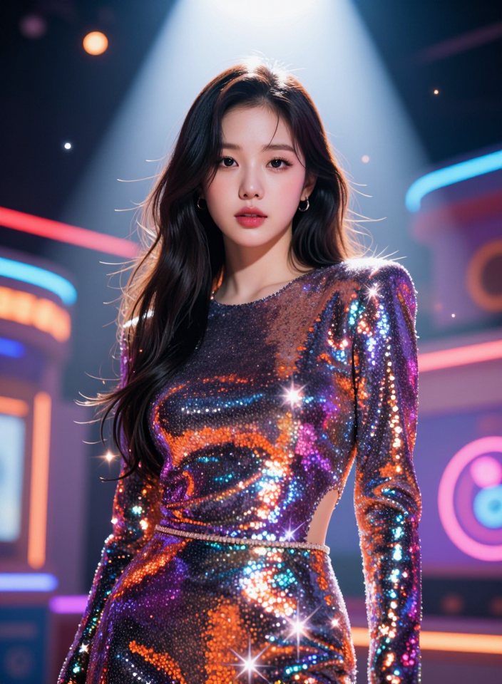 빛나는 무대 위 소녀