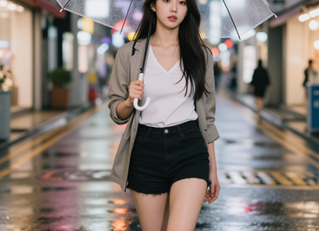 비 오는 거리의 산책