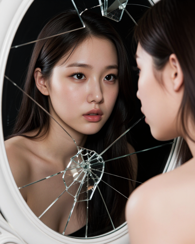깨진 거울 속의 시선