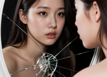 깨진 거울 속의 시선