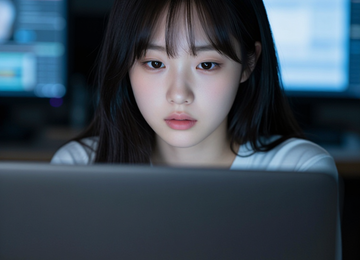 새벽 두 시의 모니터 빛