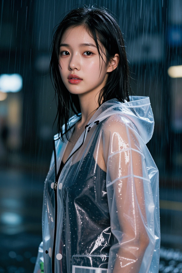 비 내리는 도시의 모델