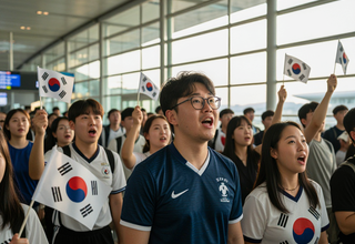 월드컵 여정을 마치고 돌아온 손흥민 선수와 태극전사들, 팬들의 따뜻한 응원 속에 입국