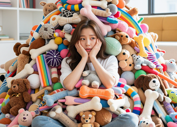 장난감 산에 갇힌 소녀