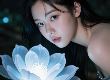 빛나는 꽃과 소녀