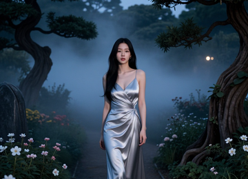 안개 낀 정원의 산책자